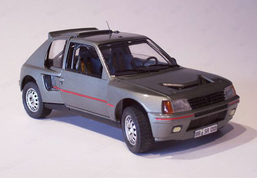 Entstanden ist er aus dem Tamiyabausatz des Peugeot 205 Turbo 16 Rally