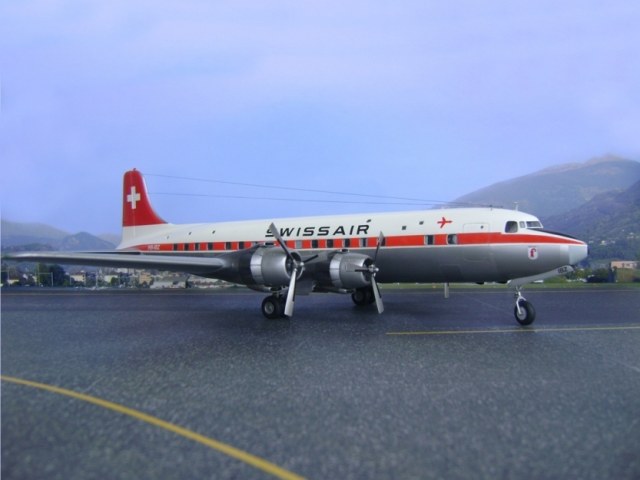 Modell Douglas DC-6B Swissair - HB-IBZ