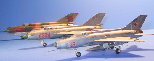 MiG-21, Versionen und Bausätze in 1:72