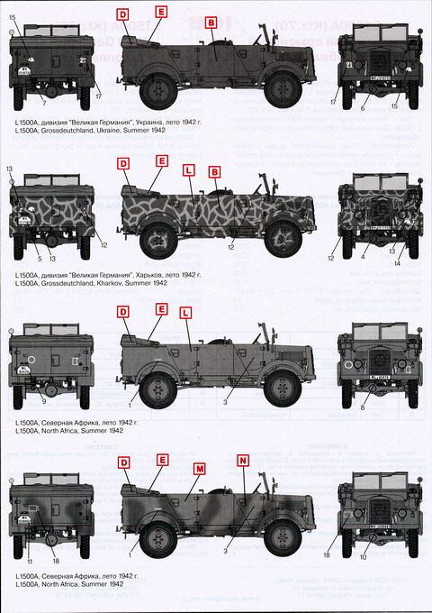 Bemalungs- und Dekorations-Varianten für 4 Fahrzeuge