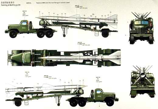 Trumpeter - HQ-2 Missile on Transport trailer