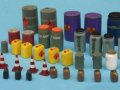 Modern Oil/chemical Drums and Canisters Set