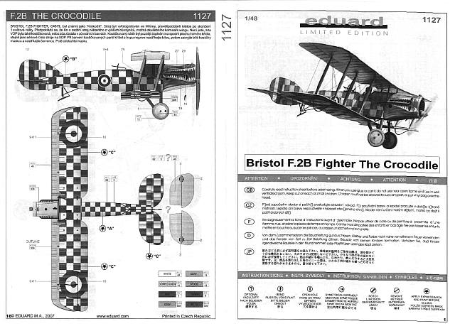 Eduard Bausätze - Bristol F.2B Fighter The Crocodile