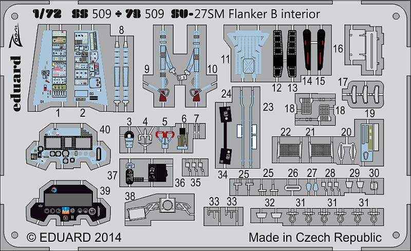 Eduard Ätzteile - Su-27SM Flanker B interior S.A. Zoom