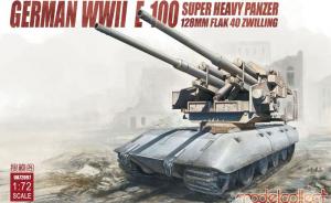 : German WWII E-100 Super Heavy Panzer / 128mm Flak40 Zwilling