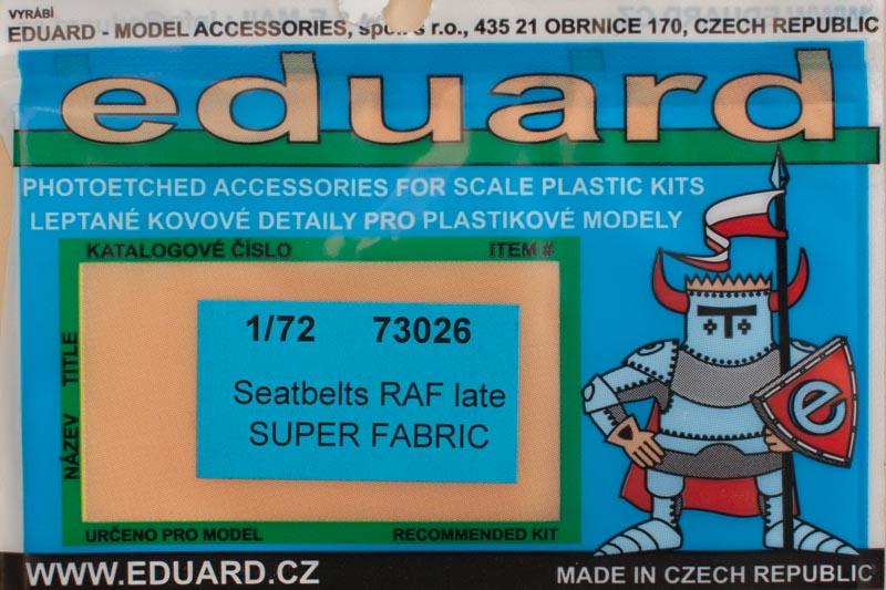 Eduard Ätzteile - Seatbelts RAF Late Super Fabric