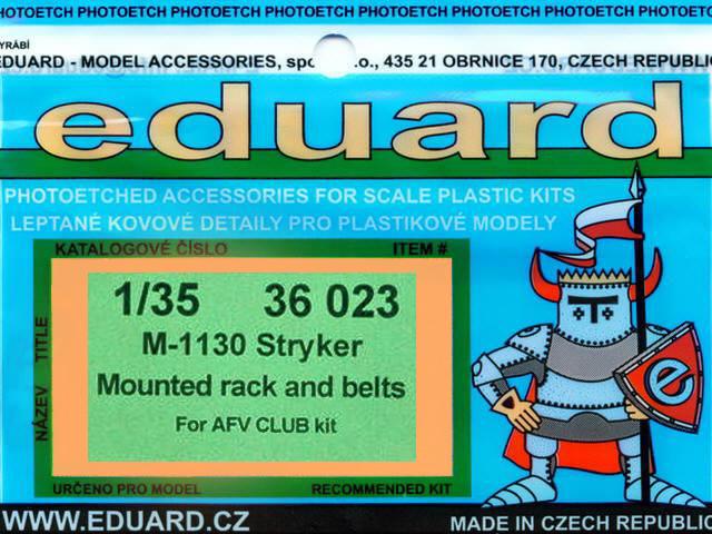 Eduard Ätzteile - M-1130 Stryker / Mounted rack and belts 