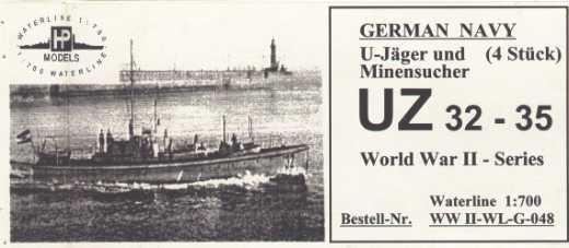 HP-Models - U-Boot Zerstörer UZ 32-35 der deutschen Kriegsmarine