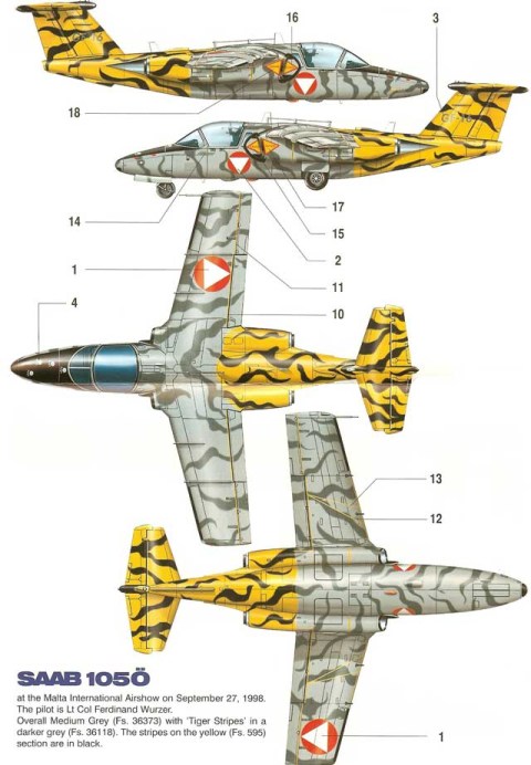 Ein weiterer Farbvorschlag: Tiger-Version der österr. Luftstreitkräfte