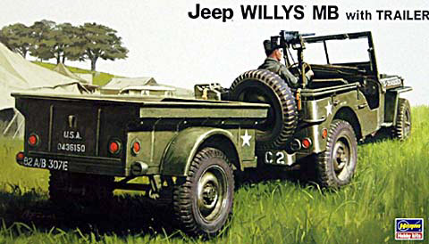 Hasegawa - Willy´s Jeep MB with trailer