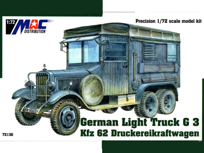 MAC Distribution - German Light Truck G 3 Kfz 62 Druckereikraftwagen