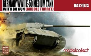 : German WWII E-50 Medium Tank with 88 Gun (Middle Turret)