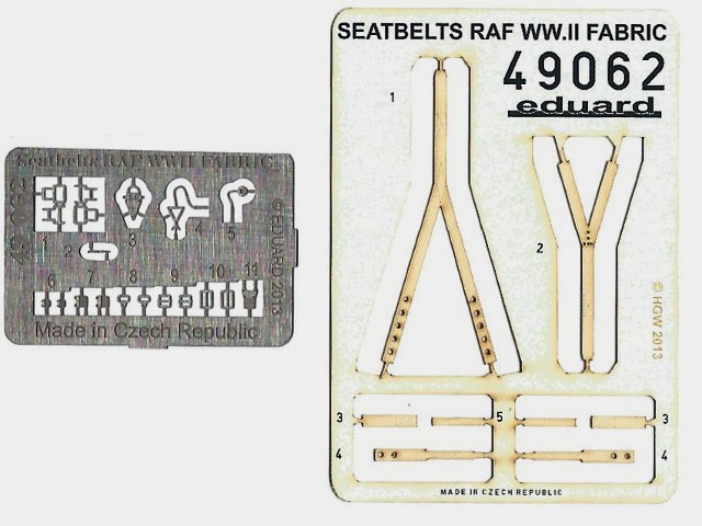 Eduard Ätzteile - Seatbelts RAF WWII fabric