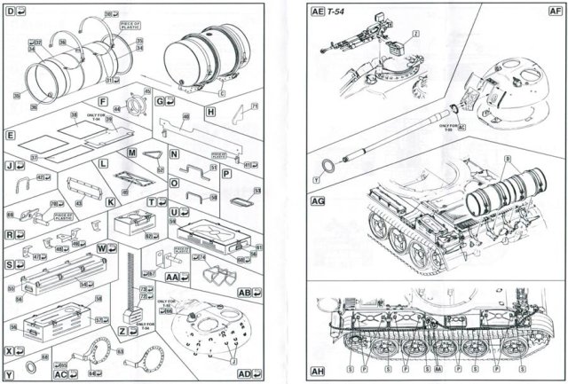 Part - Detail Set for Plastic Kit T-54 / T-55