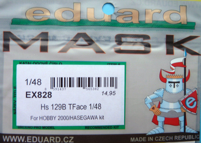 Eduard Mask - Hs 129B TFace 1/48