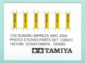 Tamiya - Subaru Impreza WRC 2004 Photo-Etched Parts Set