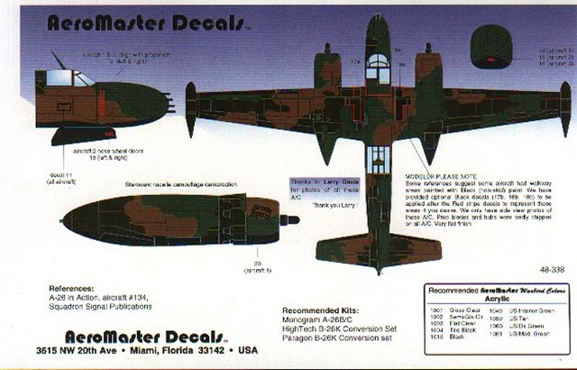 Aeromaster Decals - Air War over Vietnam Pt. V: A/B-26 K Invaders Pt 1