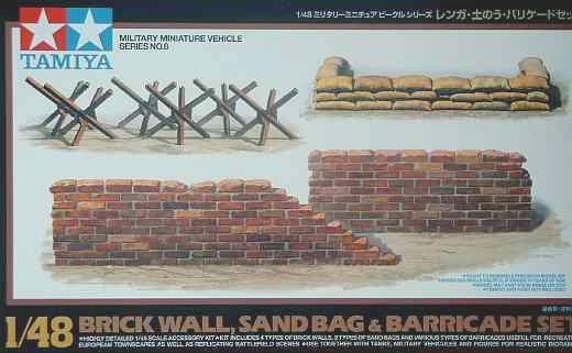 Tamiya - Brick Wall, Sand Bag & Barricade Set