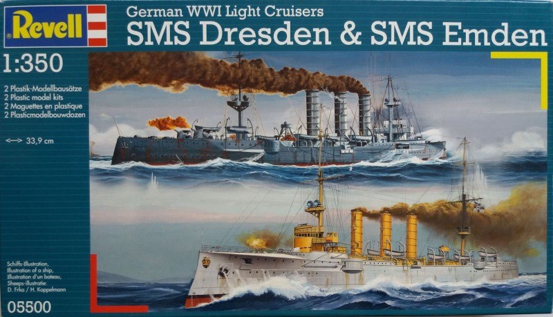 Revell - German WWI Light Cruisers SMS Dresden & SMS Emden