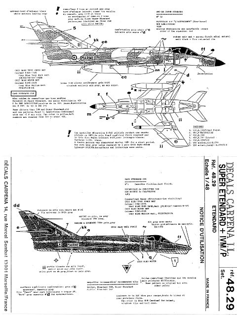 Carpena - Dassault Super Etendard + Etendard IVM/IVP