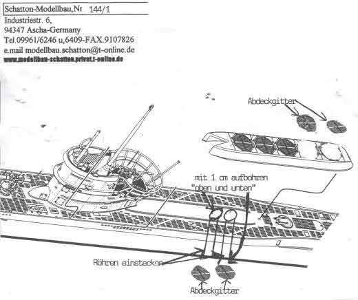 Schatton Modellbau - Deatilset für U-Boot Typ VII/D von Revell