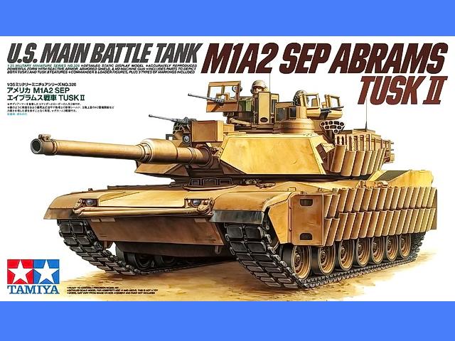 Bausatz Cover des M1A2 SEP Abrams Tusk II von Tamiya
