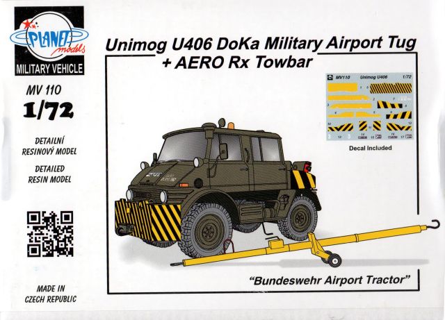 Planet Models - Unimog U406 DoKa Military Airport Tug + Aero Rx Towbar