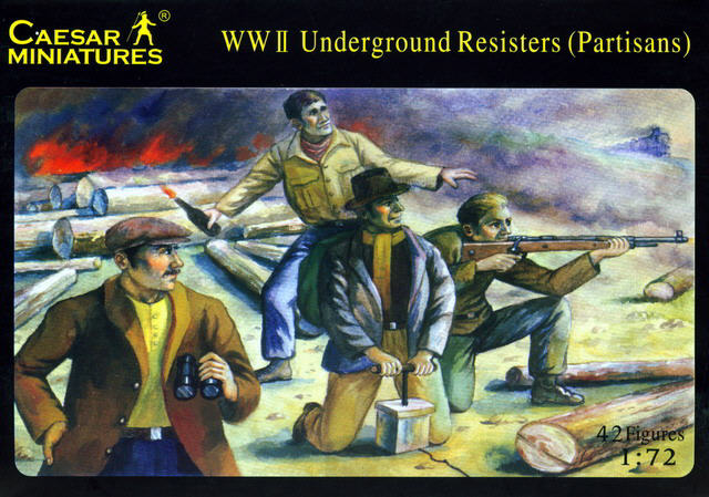 CAESAR MINIATURES - WWII Underground Resisters (Partisans)