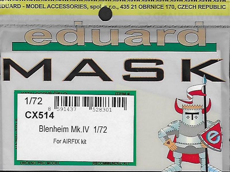 Eduard Mask - Blenheim Mk.IV 1/72 Mask