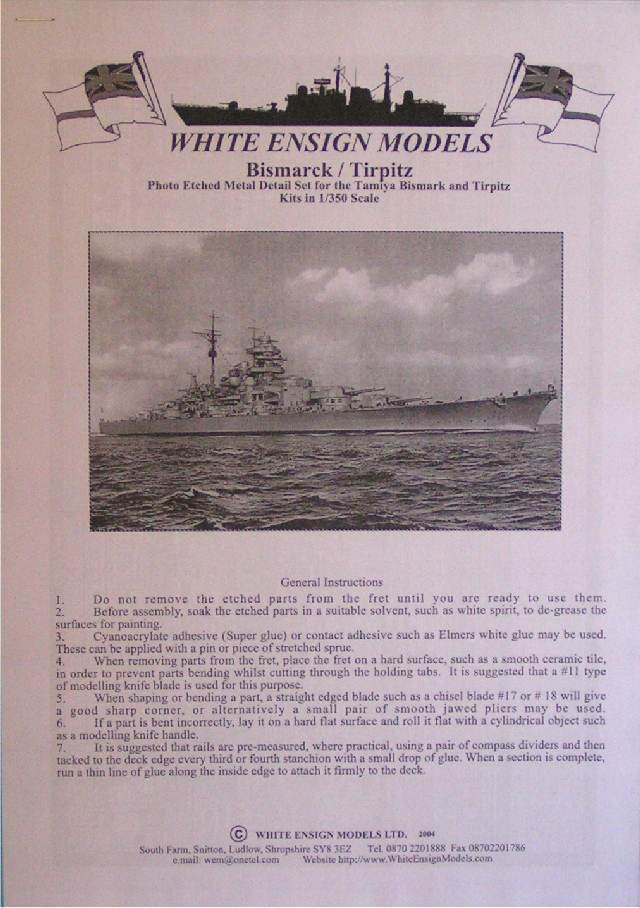 White Ensign Models - Bismarck/Tirpitz The Ultimate Set
