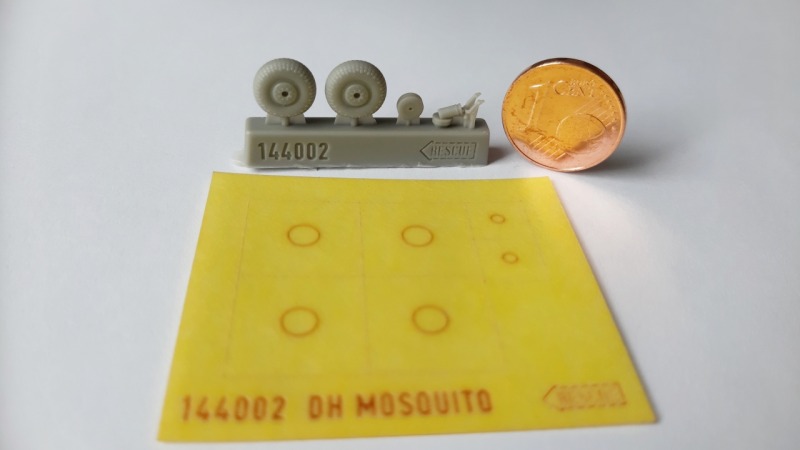 RESCUE MODELS - DH Mosquito Wheel Set and Tail Gear