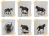 Alle Figuren im Überblick - über die Bauzeit wurde aus zwei Duellanten eine ganze Bande an Revolverhelden, Sheriffs und Cowboys.