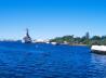 USS Missouri (Pearl Harbor) view from USS Arizona Denkmal