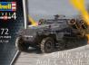 Blick auf das ansprechend gestaltete Bausatzcover des 1:72 Revell-Kits Sd.Kfz.251/1 Ausführung C mit Wurfrahmen 40