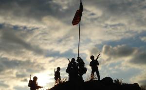 Iwo Jima – rising of the first flag