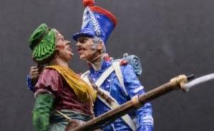 : Marketenderin mit Soldat