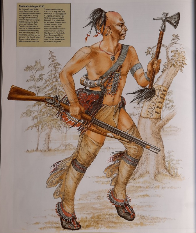 Mohawk Krieger (Irokese) um 1750 