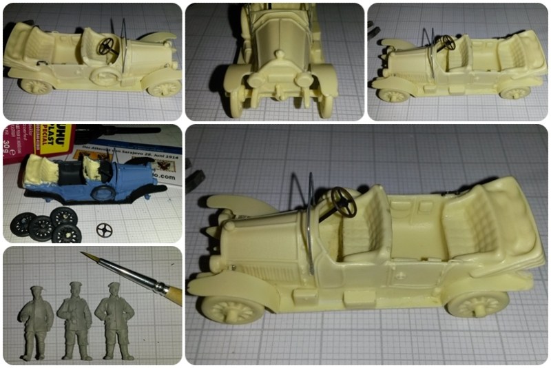 Einige Fotos aus der Bauphase des komplett aus Resin gegossenen Bausatzes und der hervorragend detaillierten 1:72 Figuren.