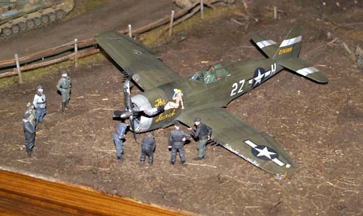 Diorama 'Absturz einer Thunderbolt' in 72
