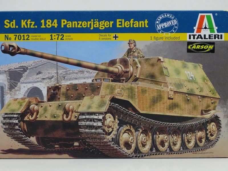 Blick auf das ansprechende Bausatzcover des 1:72 Kits der Firma Italeri