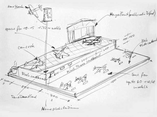 Flugplatzdiorama