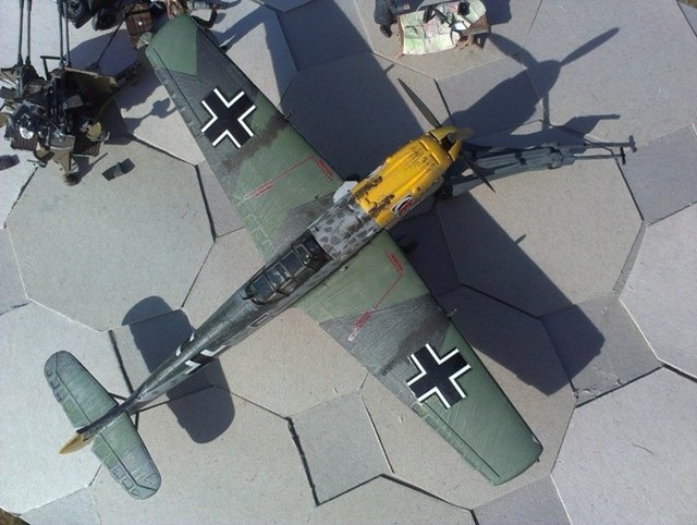 Bf 109 E-3 aus der Vogelperspektive