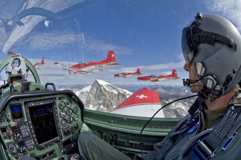 Umgebauter PC-7 mit dem «Neuen Cockpit»