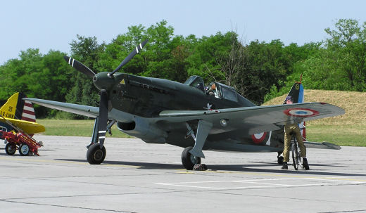 Eine Morane Saulnier MS-406 wurde ebenso vorgeführt wie...