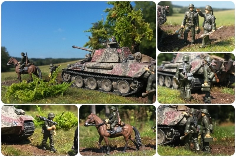 Einige der Soldaten wurden durch zusätzliche Gewehre, Panzerfäuste und Rucksäcke detailliert.