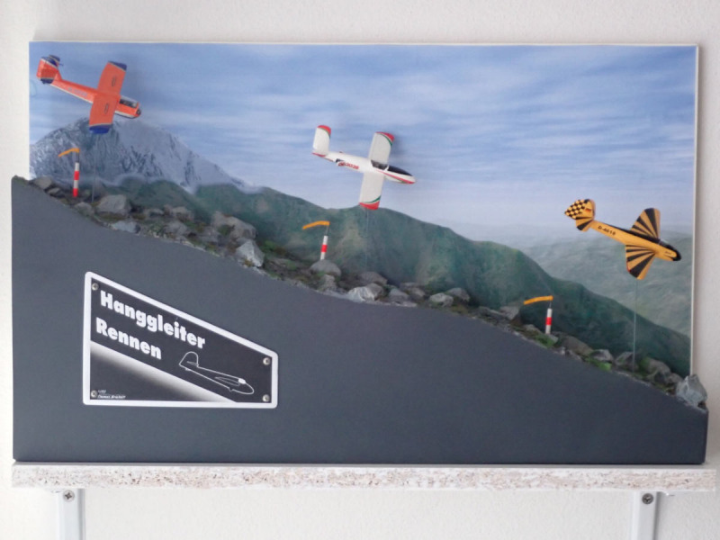 die fertige Präsentation an der Wand