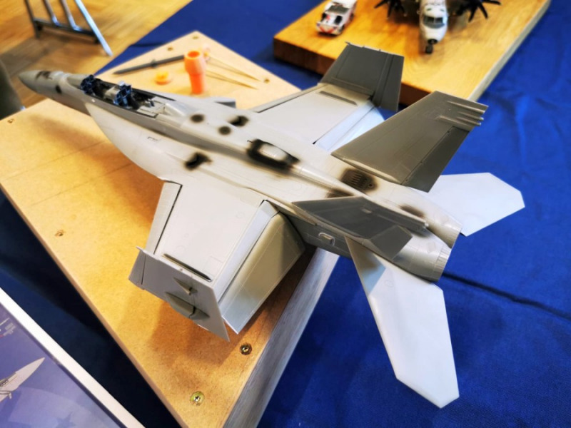 Auch laufende Projekte wurden gezeigt  - hier eine Superhornet in 1:48