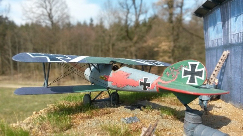 Farbenfrohe Albatros D.V von Fliegerass Flashar