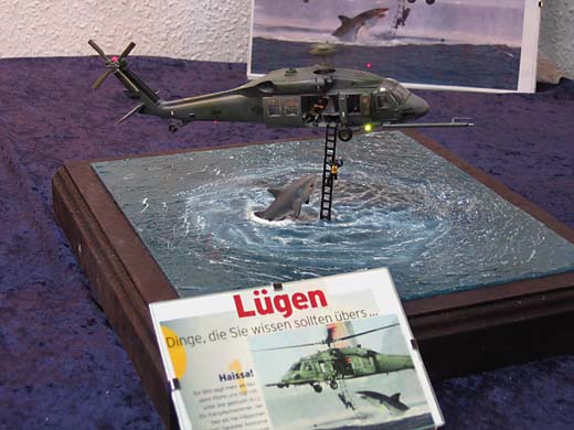 Inspiriert durch ein Foto-Fake entstand dieses nicht ganz ernst gemeinte Diorama.