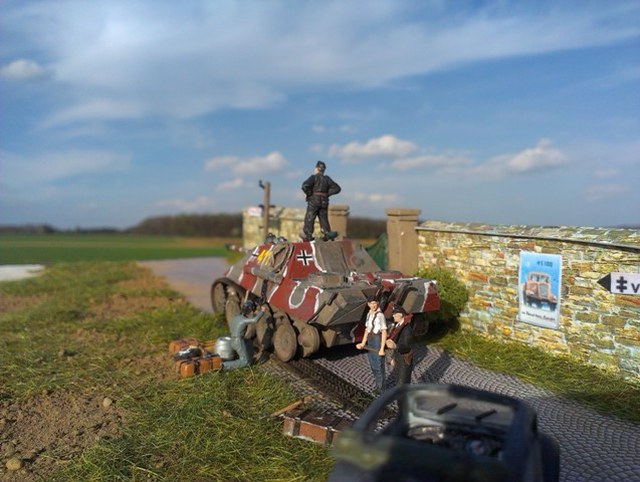 Blick auf die geworfene Kette